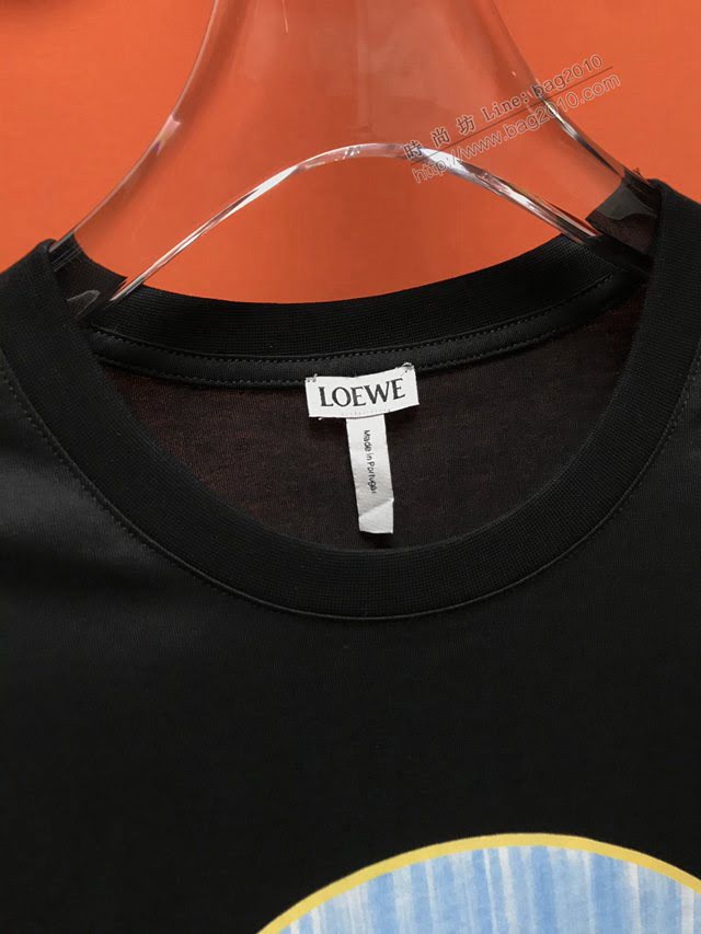 Loewe2020新款T恤 羅意威黑色男短袖  tzy2412